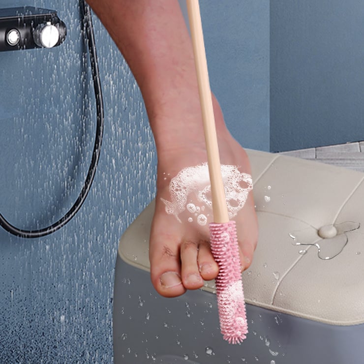 🔥(2PCS/ SET) Long Handled Silicone Toe Crevice Cleaning Brush & Exfoliating Brush
