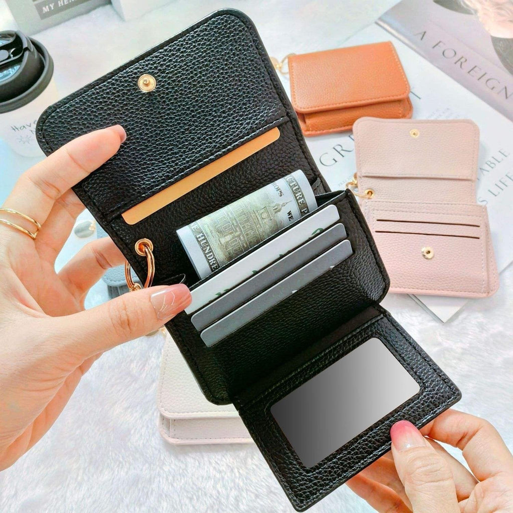 💖Hot 50% OFF🌹RFID Short Wallets for Women – Fashionable Card Holder with Key Ring & Coin Purse