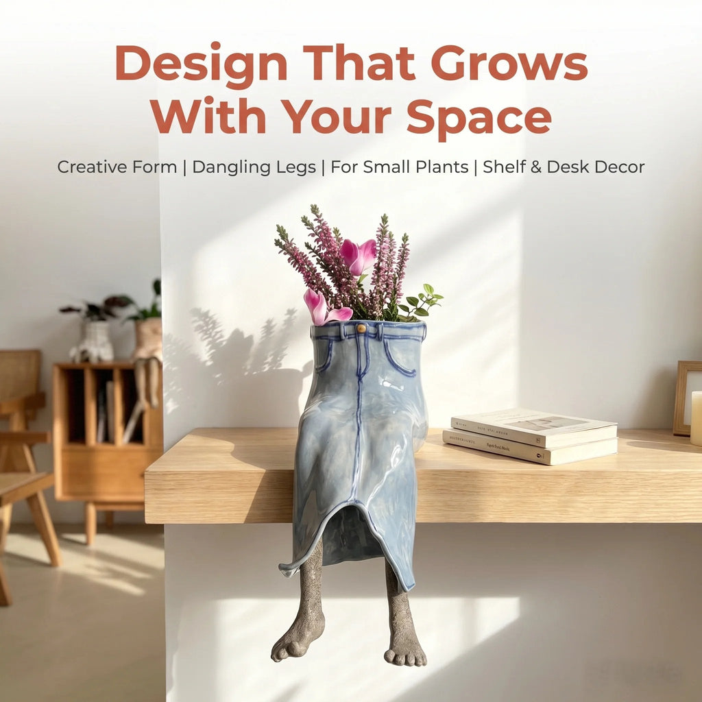🌿✨ NEW 2026 | Flumyr® LeggyBloom™ — Viral Sitting Planter 🪴👖 Denim Skirt Edition ✨