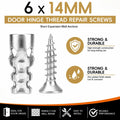 🔩 6×14mm Short Expansion Screw Set for Cabinet Hinge Repair & Stripped Thread Restoration