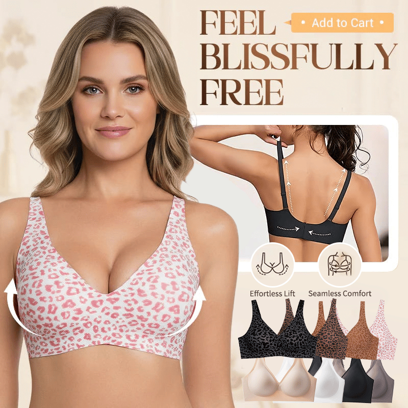 Super Firming Leopard Print Jelly  Bra | Women Wirefree Bras 👍No More Sagging Breasts