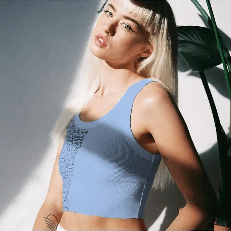 Summer Fitness Sport Top Fashion Printed Ribbed Crop Tank Tops - Top Cute Fashion Fitness Modern Yoga Women Summer Clothing Style Classy Tops