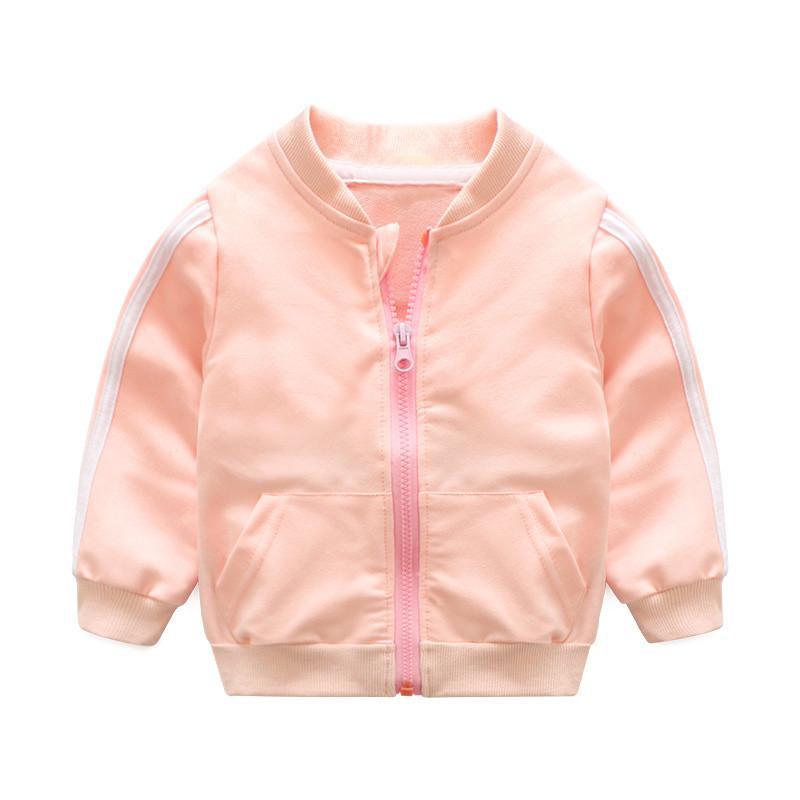 Fashion New Clothes Cotton Long Sleeve Solid Zipper Jacket Pants 2pcs Baby Boy / Baby Girl Clothing Set In Sport Design