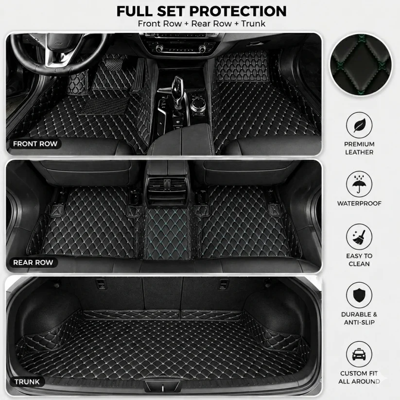 Elvile - Waterproof Non-slip Universal Fit Customized Floor Mats for Cars, SUVs, and Trucks