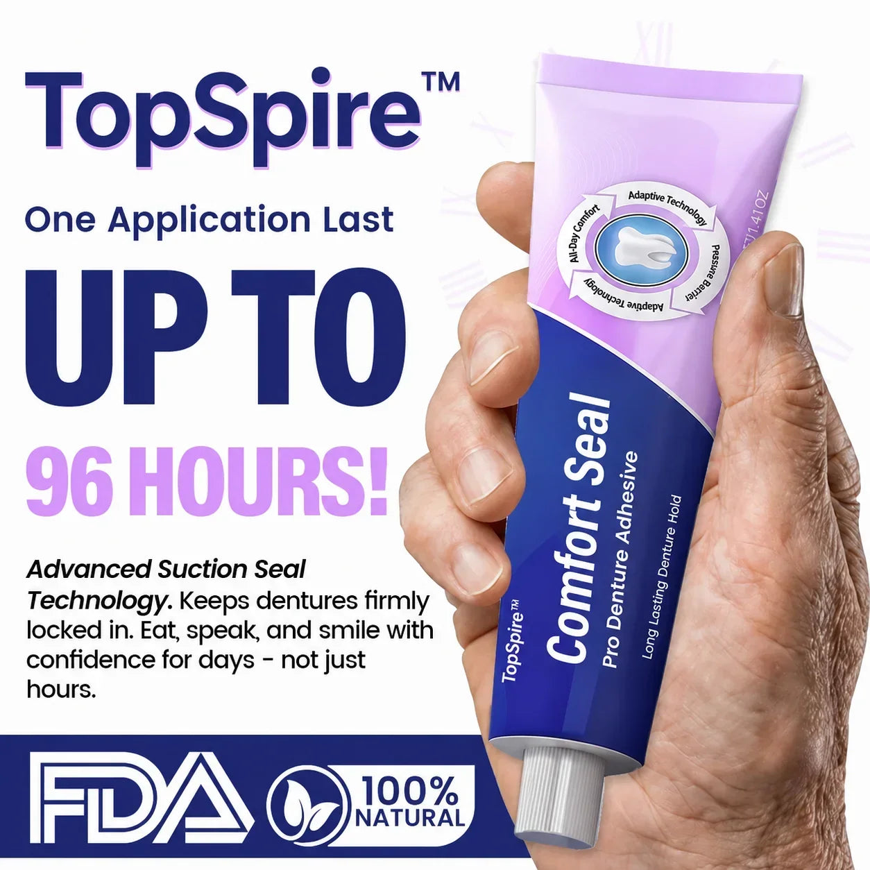 TopSpire™ Comfort Seal Pro Denture Adhesive