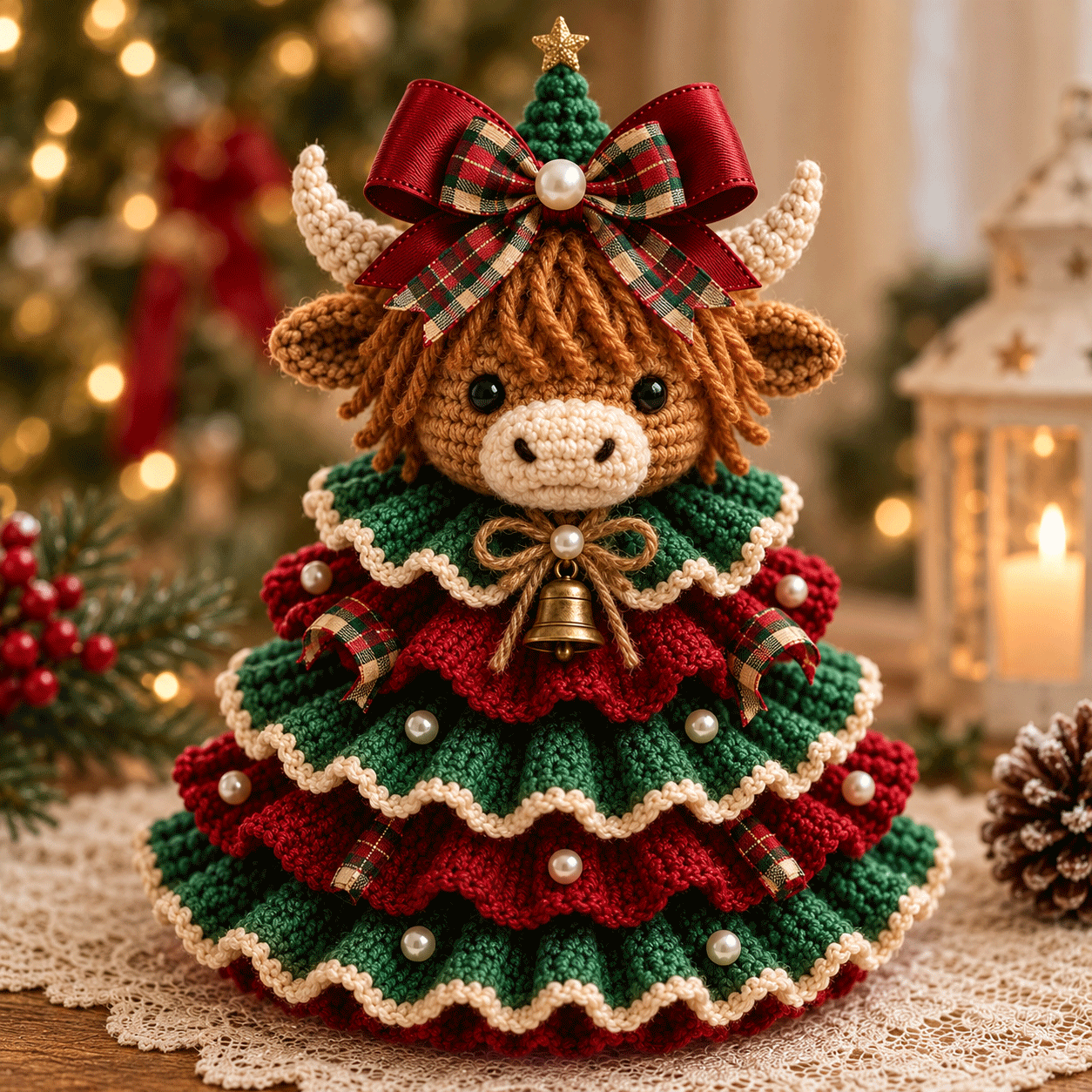🔥Last Day 49% OFF - 🎄Crochet Animal Christmas Tree DIY Kit