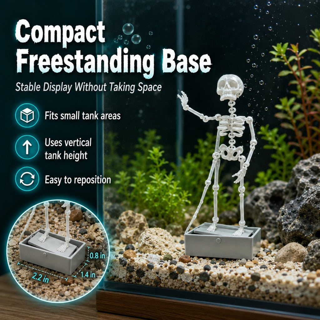 🫧 Air-Driven Dancing Skeleton Aquarium Ornament 🐠