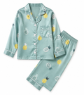 Autumn Winter Long Sleeve Kid Sleepwear Set Silk Pajamas Set Boys Pajamas Sets For Kids Home Cloth Girls Pajamas Set Kids Pajamas Sets Girls Cartoon Pattern Night Suit Children Sleepwear Pajamas Kids Silk Nightwear