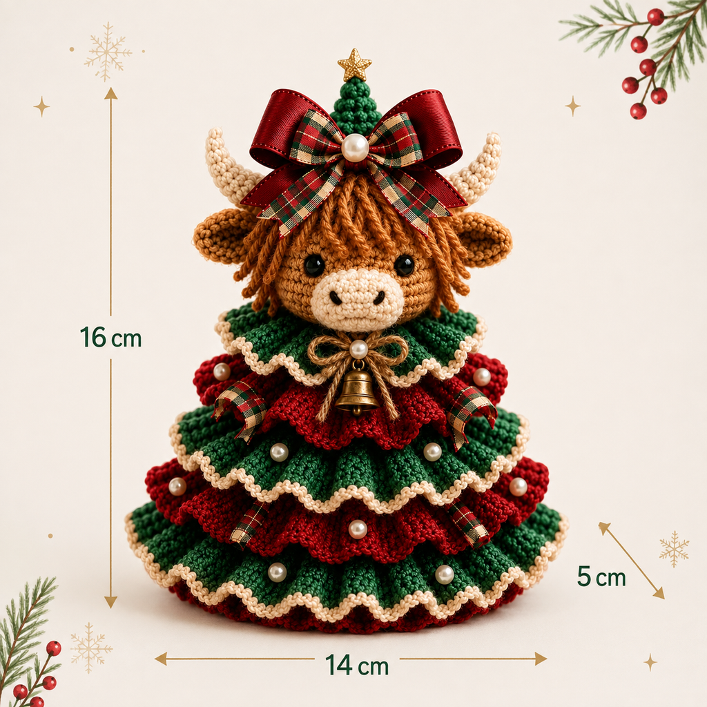 🔥Last Day 49% OFF - 🎄Crochet Animal Christmas Tree DIY Kit