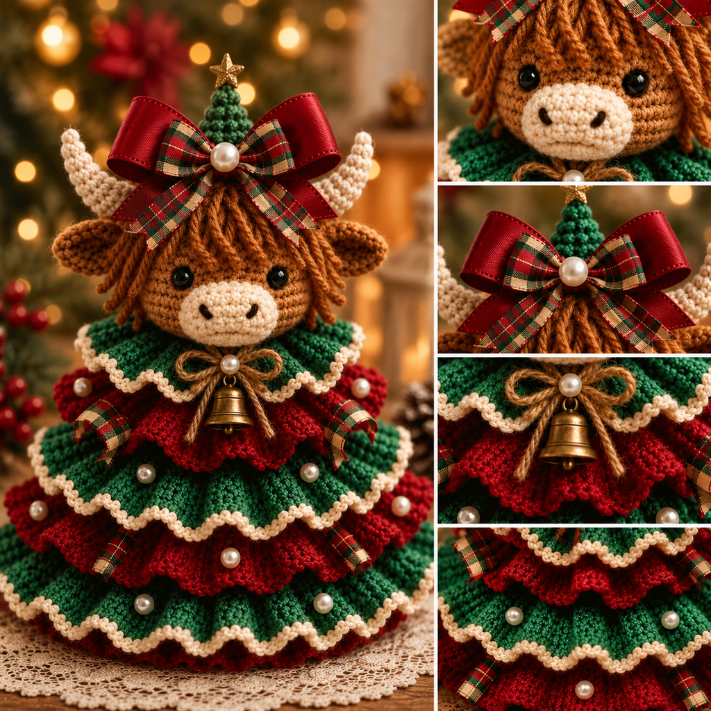 🔥Last Day 49% OFF - 🎄Crochet Animal Christmas Tree DIY Kit