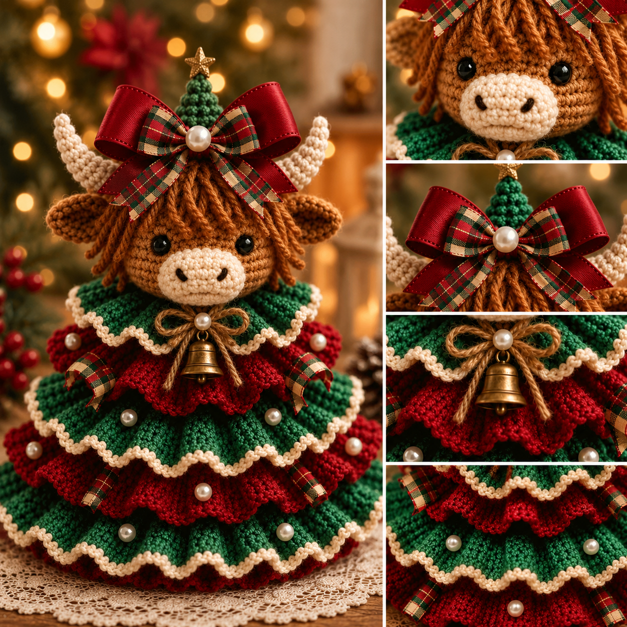 🔥Last Day 49% OFF - 🎄Crochet Animal Christmas Tree DIY Kit
