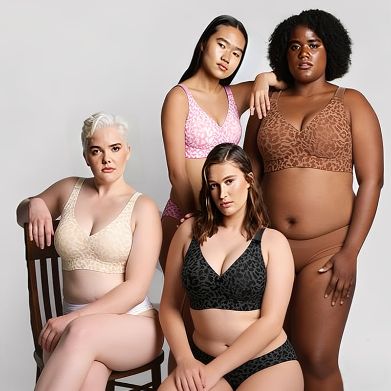 Super Firming Leopard Print Jelly  Bra | Women Wirefree Bras 👍No More Sagging Breasts