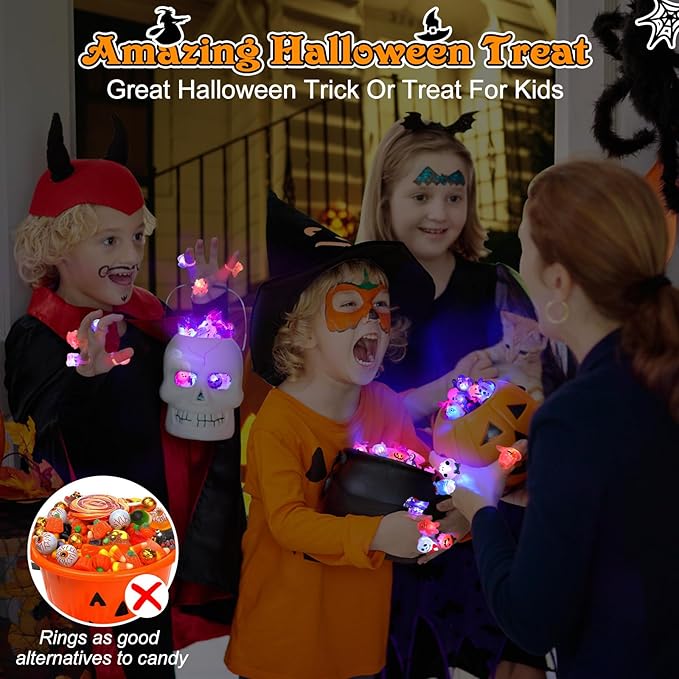 🎁LED Light Halloween Glowing Ring😍