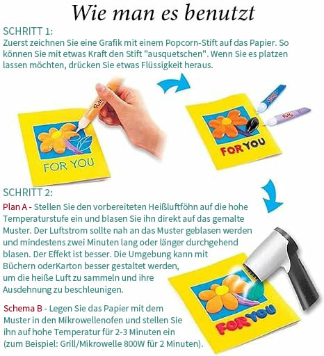 Magic 3D Puffy Paint Pens – Draw, Heat & Watch It Pop!