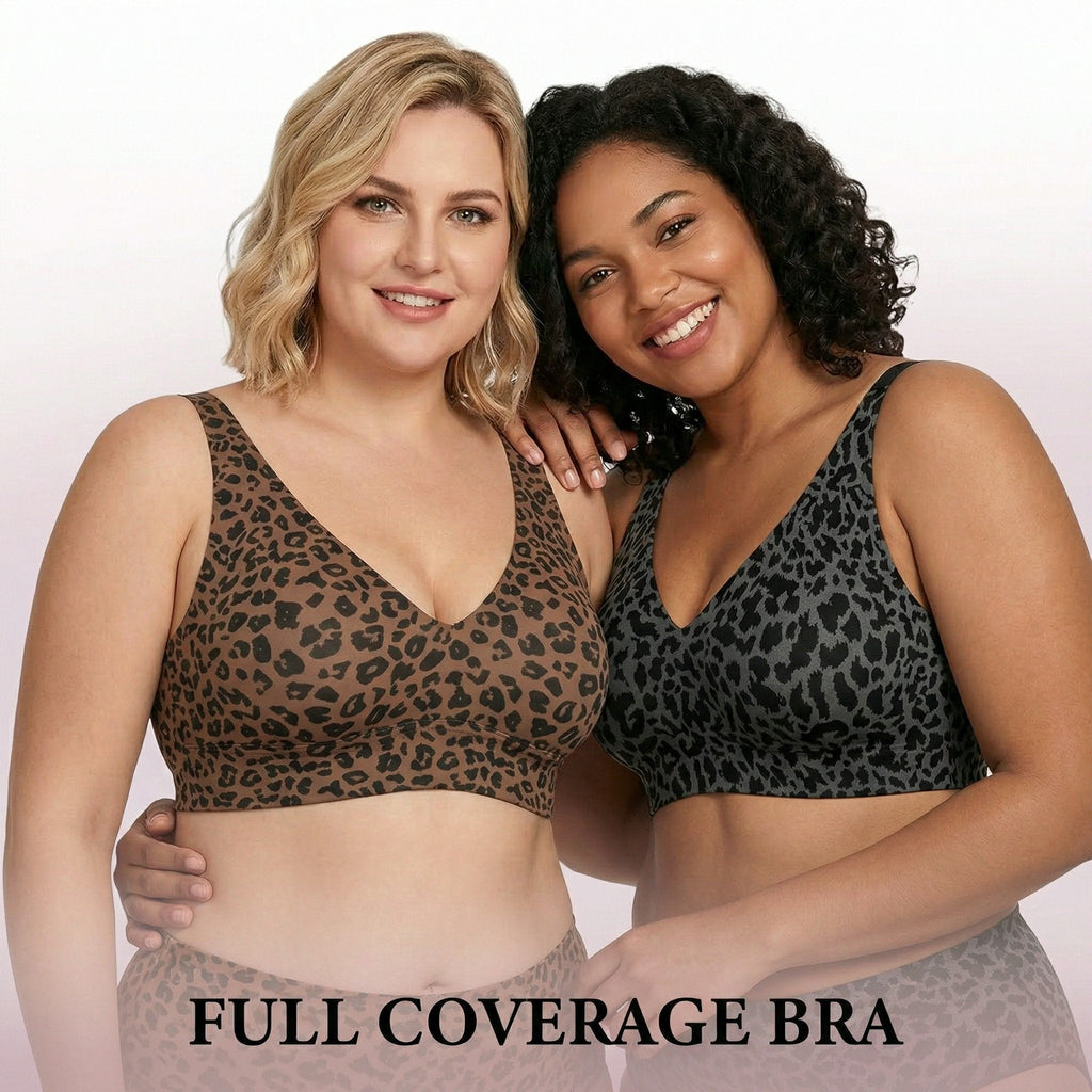 Super Firming Leopard Print Jelly  Bra | Women Wirefree Bras 👍No More Sagging Breasts
