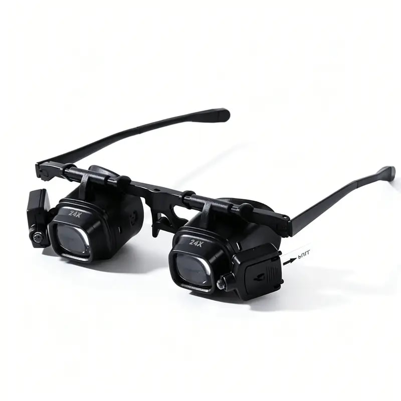Head-Mounted Magnifier with LED Light