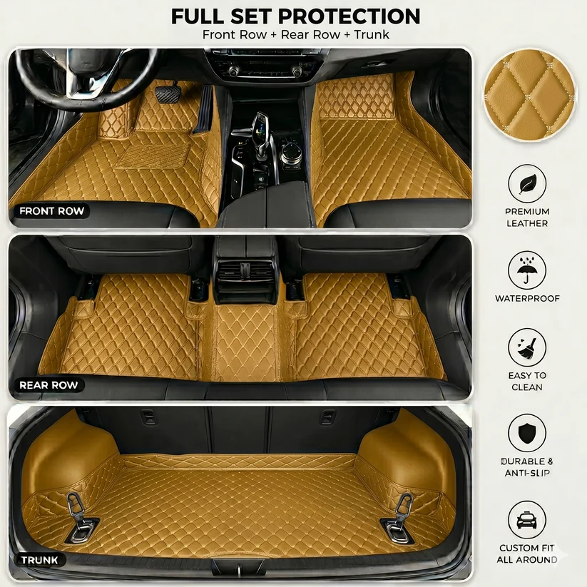 Elvile - Waterproof Non-slip Universal Fit Customized Floor Mats for Cars, SUVs, and Trucks