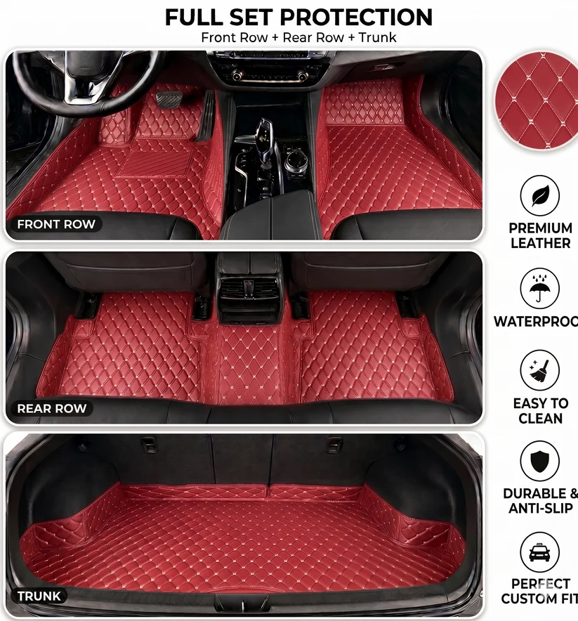 Elvile - Waterproof Non-slip Universal Fit Customized Floor Mats for Cars, SUVs, and Trucks