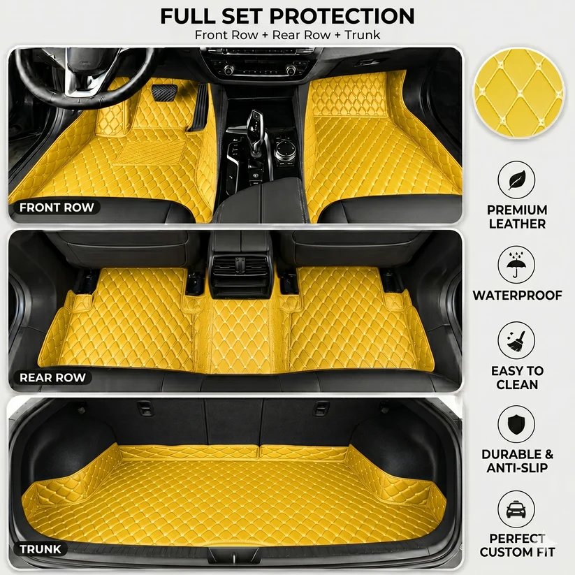 Elvile - Waterproof Non-slip Universal Fit Customized Floor Mats for Cars, SUVs, and Trucks
