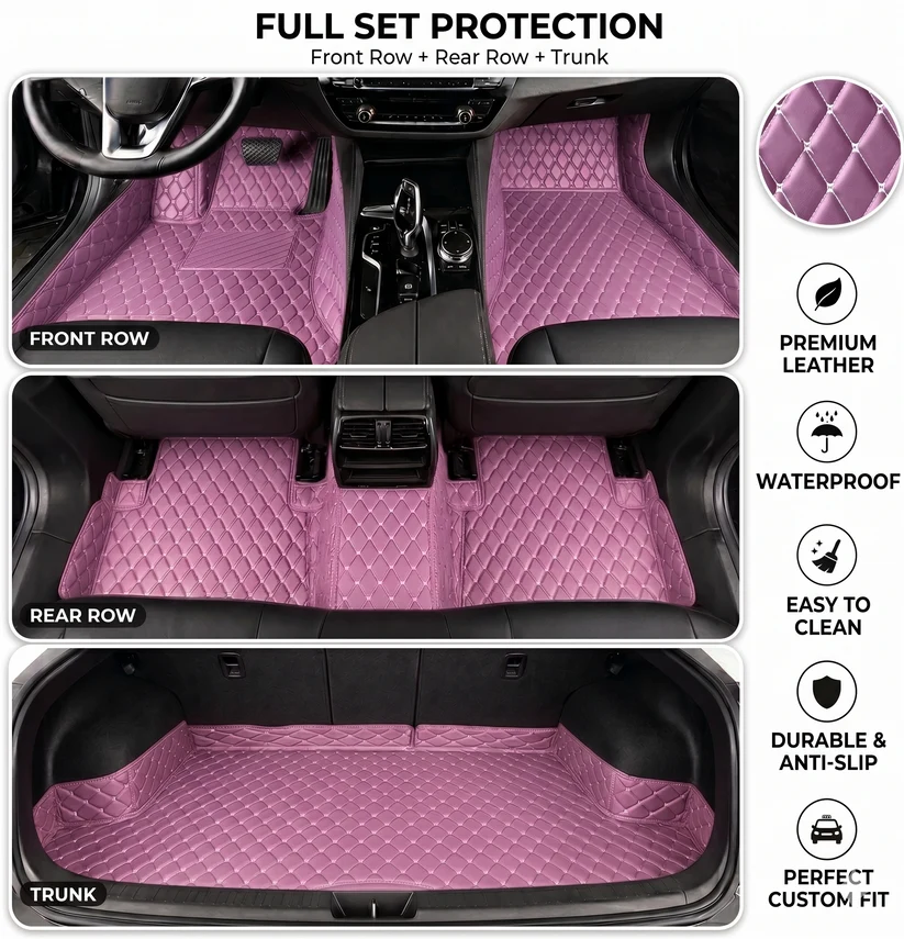 Elvile - Waterproof Non-slip Universal Fit Customized Floor Mats for Cars, SUVs, and Trucks