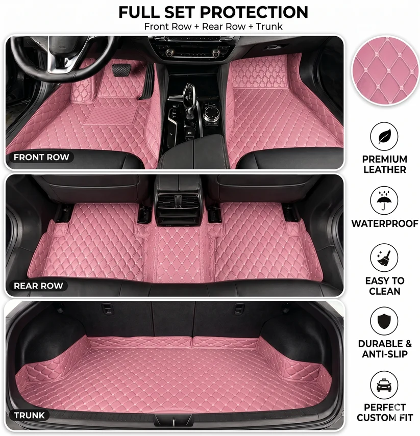 Elvile - Waterproof Non-slip Universal Fit Customized Floor Mats for Cars, SUVs, and Trucks