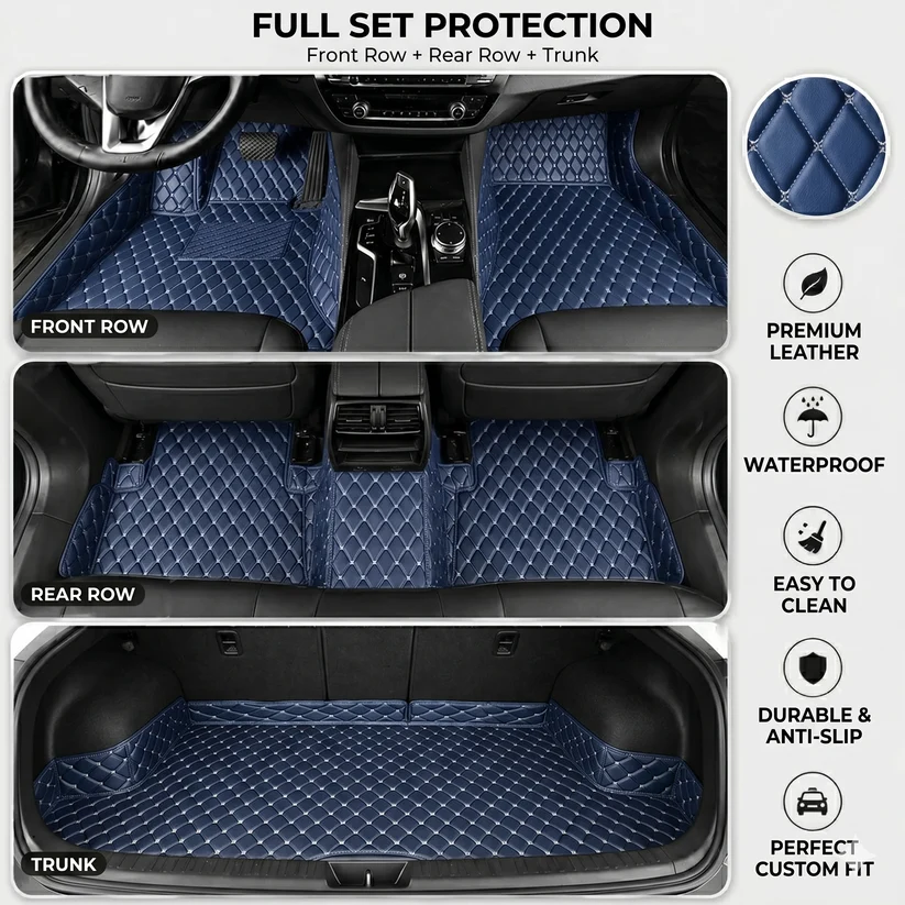 Elvile - Waterproof Non-slip Universal Fit Customized Floor Mats for Cars, SUVs, and Trucks