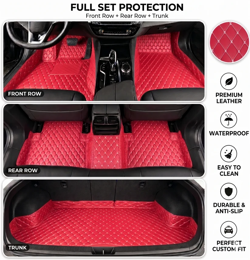 Elvile - Waterproof Non-slip Universal Fit Customized Floor Mats for Cars, SUVs, and Trucks
