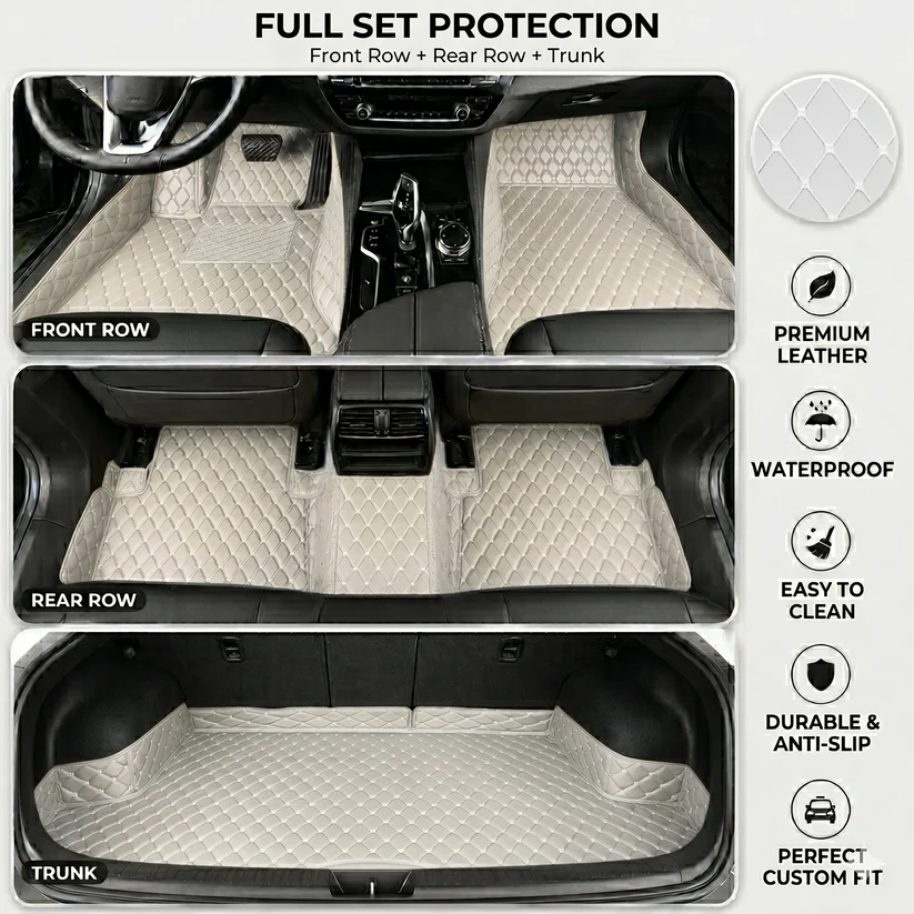 Elvile - Waterproof Non-slip Universal Fit Customized Floor Mats for Cars, SUVs, and Trucks