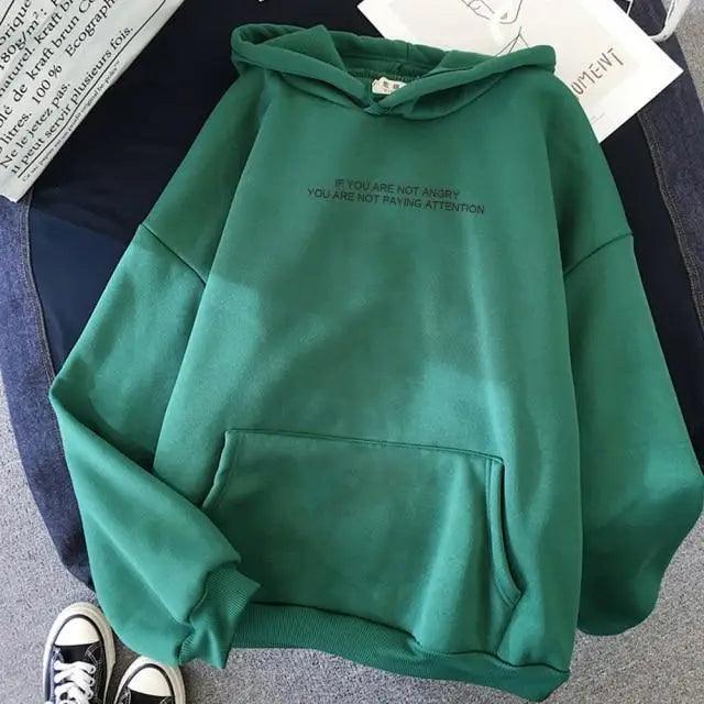 Teens Girls Funny Letter Oversized Hoodies Women Sweatshirts Hooded Sweats Long Sleeve Autumn Warm Women's Clothing Letter Slogan Printed Oversized Hoodies Autumn Black Tops Streetwear